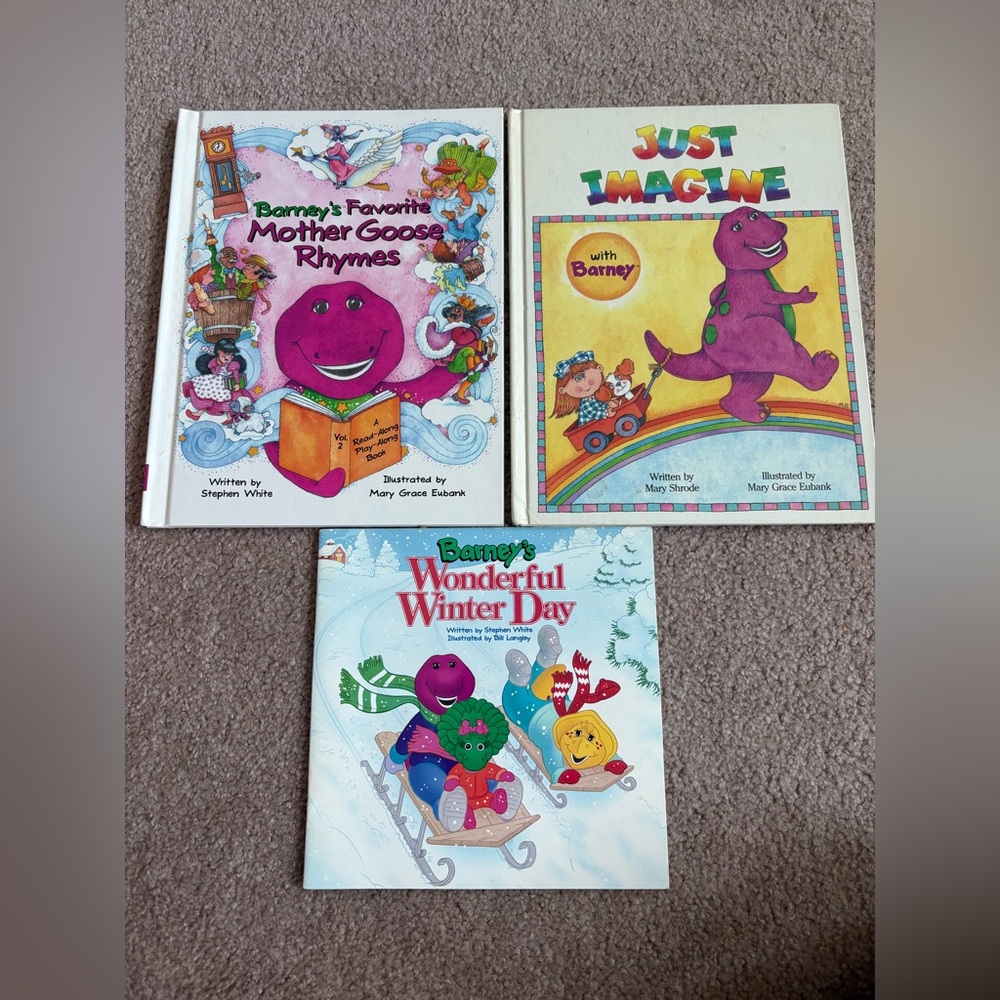 Vintage Barney Colorful Storybook Collection